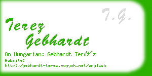 terez gebhardt business card